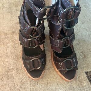 Freebird by Steven Rich Brown Multi-Strap Sandals